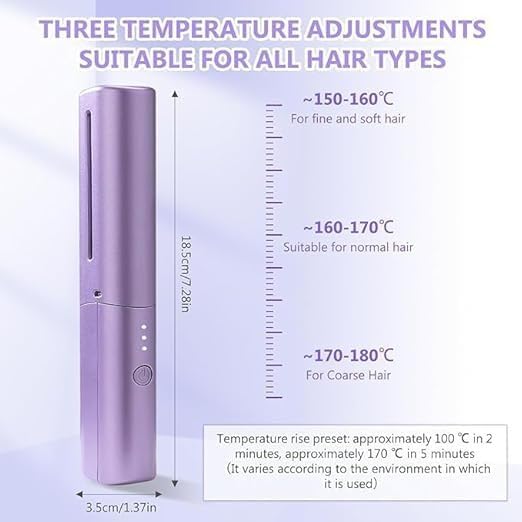 💜✨ SmoothGlam™ Portable Hair Straightening Comb ✨💜