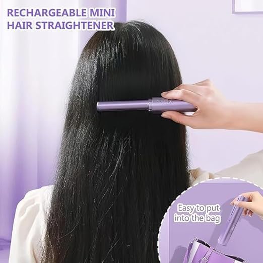 💜✨ SmoothGlam™ Portable Hair Straightening Comb ✨💜