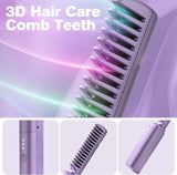💜✨ SmoothGlam™ Portable Hair Straightening Comb ✨💜
