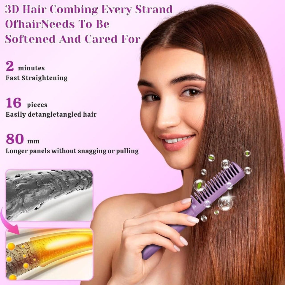 FlexiGlow Hair Straightener Hot Comb
