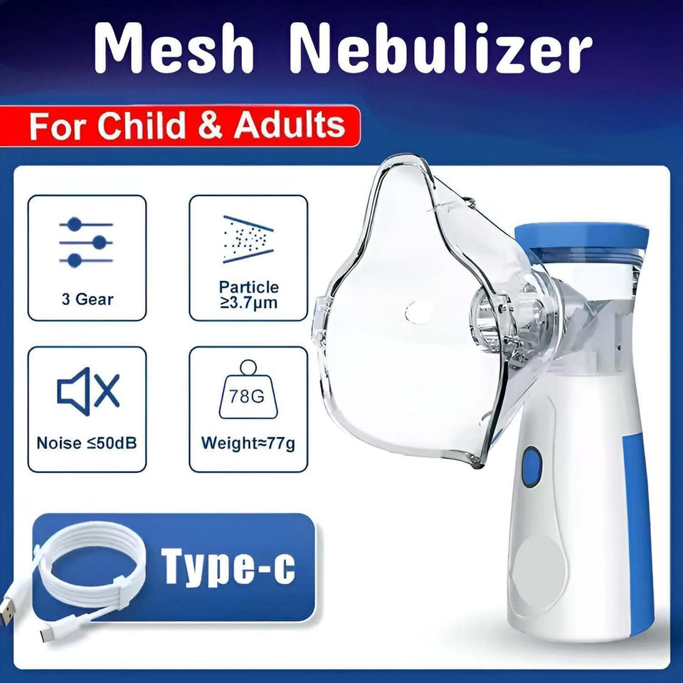 🌬️ Portable Mesh Nebulizer – Breathe Easy Anytime, Anywhere!