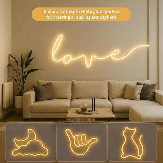 ✨ FlexiGlow™ LED Neon Strip Light – Premium Warm White Glow 💡